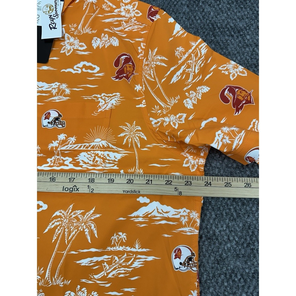 Tampa Bay Buccaneers Reyn Spooner Mens Large Throwback Creamsicle Hawaiian Shirt - Picture 9 of 9
